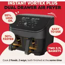 Friteuse à air Instant Vortex Plus Dual ClearCook 7,6 L (noir)