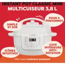 Multicuiseur Instant Pot Classic Mini 3,8 L au sel de mer blanc