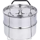 Marmite empilable en acier inoxydable Ziva dans un panier à marmite avec couvercle