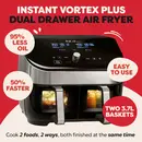 Friteuse à air Instant Vortex Plus Dual ClearCook 7,6 L (acier inoxydable)