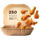 Doublures en papier pour friteuse à air Ziva carrées de 20 cm (250 pièces)