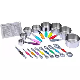 Ensemble de cuillères à mesurer de luxe en acier inoxydable Ziva (18 pièces)