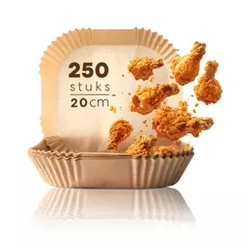 Doublures en papier pour friteuse à air Ziva carrées de 20 cm (250 pièces)