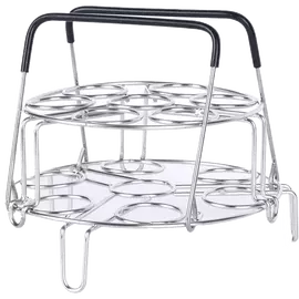 Support à vapeur pour œufs en acier inoxydable à 2 niveaux Ziva avec poignées résistantes à la chaleur