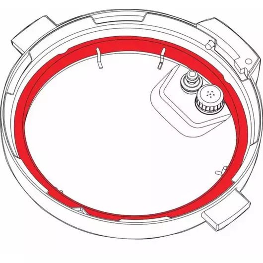 Joint d'étanchéité pour Instant Pot de 5,7 litres (lot de 2, rouge, bleu)