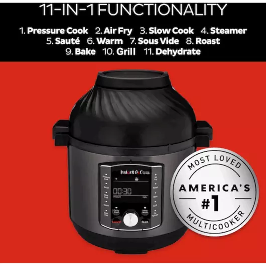 Multicuiseur Instant Pot Pro Crisp de 7,6 litres avec friteuse à air