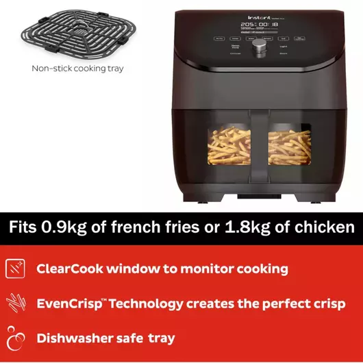 Friteuse à air Instant Vortex Plus ClearCook 5,7 L (noir)