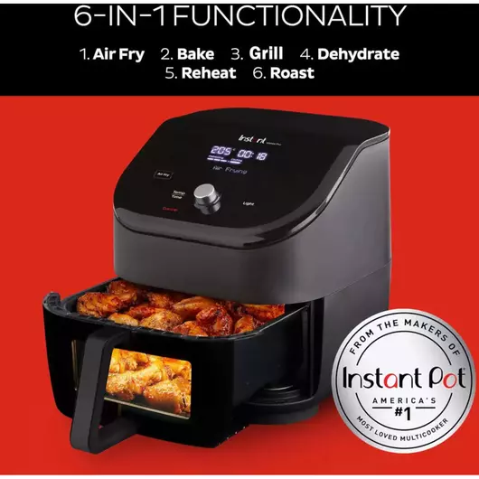 Friteuse à air Instant Vortex Plus ClearCook 5,7 L (noir)