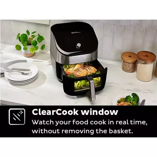 Friteuse à air Instant Vortex Plus ClearCook OdorErase en acier inoxydable de 5,7 litres (6 pintes)
