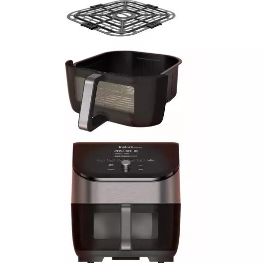 Friteuse à air Instant Vortex Plus ClearCook OdorErase en acier inoxydable de 5,7 litres (6 pintes)