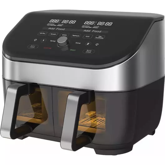 Friteuse à air Instant Vortex Plus Dual ClearCook 7,6 L (acier inoxydable)
