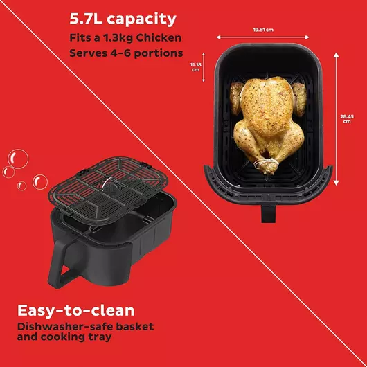 Friteuse à air Instant Vortex Slim 5,7 L (noir)