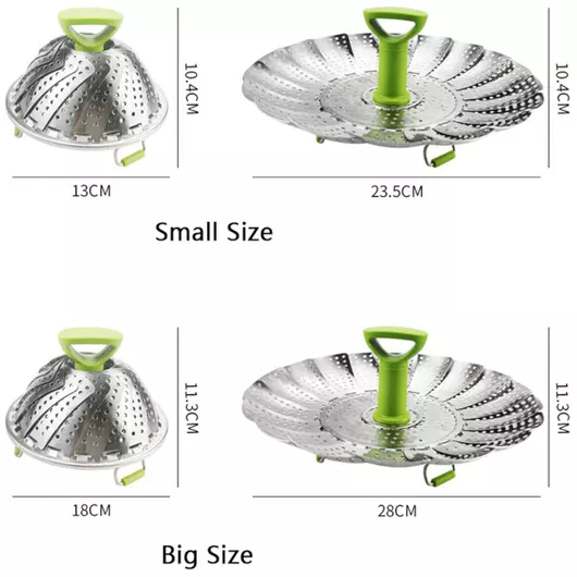 Grille à vapeur pliable mini Ziva en acier inoxydable
