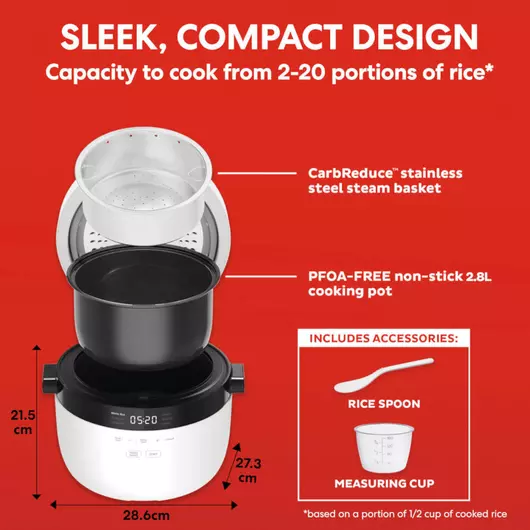 Cuiseur à riz, mijoteuse et cuiseur vapeur Instant Pot 2,8 L