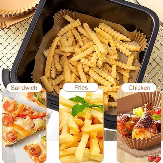 Doublures en papier pour friteuse à air Ziva carrées de 20 cm (250 pièces)