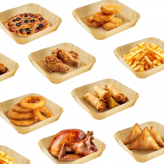 Doublures en papier pour friteuse à air Ziva carrées de 20 cm (250 pièces)