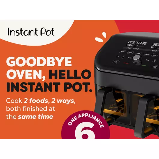 Friteuse à air Instant Vortex Plus Dual ClearCook 7,6 L (noir)