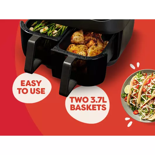 Friteuse à air Instant Vortex Plus Dual ClearCook 7,6 L (noir)